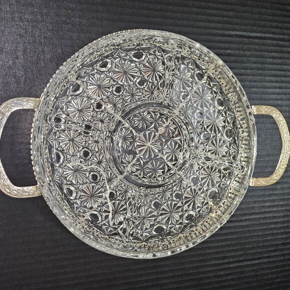 Vintage Mayell Queen Anne, England Silver Plated 10" Hors D' Oeuvres Stand